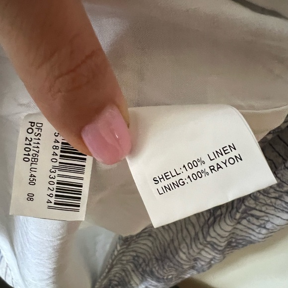 Dissh KOKO BLUE PALM TIE BACK MIDI DRESS blue palm size 4 BD - Picture 7 of 7